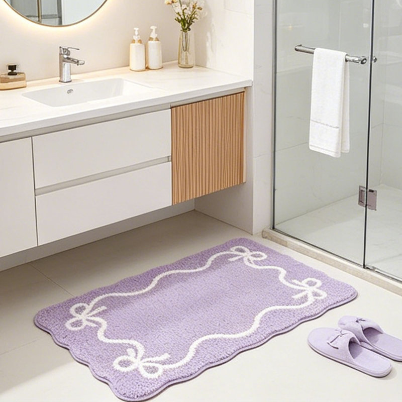 Tapis de salle de bain, mauve