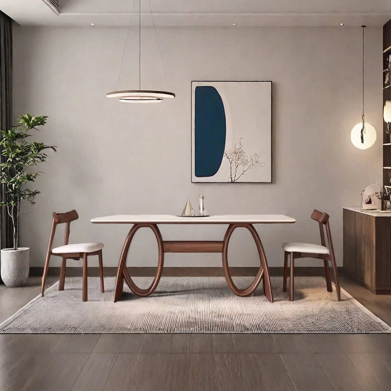 Table de salle à manger rétro et simple, H 29,53 po x L 62,99 po x l 31,5 po