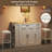 43" Rolling Kitchen Island & 70.9"Kitchen Pantry Storage Cabinet