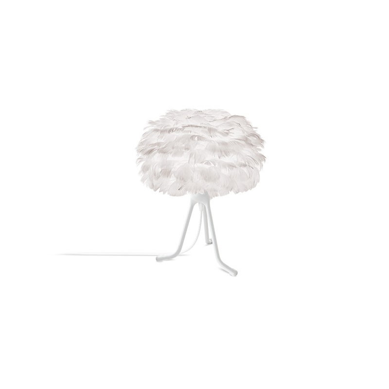 Lampe de table à trépied 13 po Homan, Blanc, Blanc