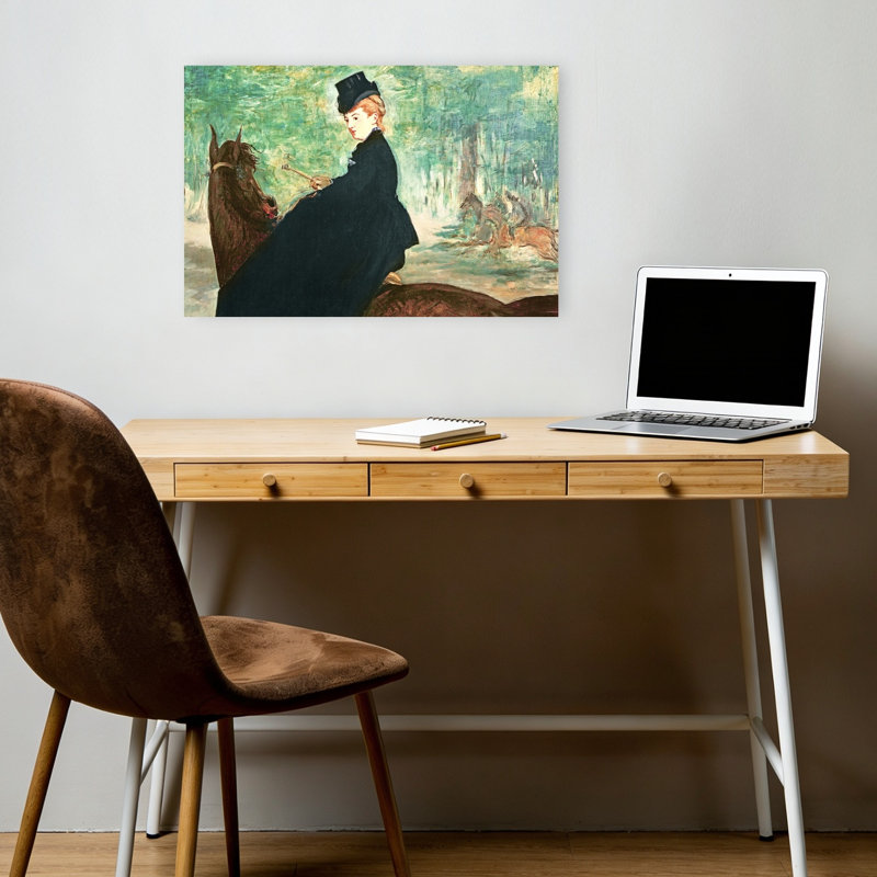 The Horsewoman, 1875 Abstract Contemporary Horse Forest Landscape Wall Art Print, 30.48cm H x 45.72cm W