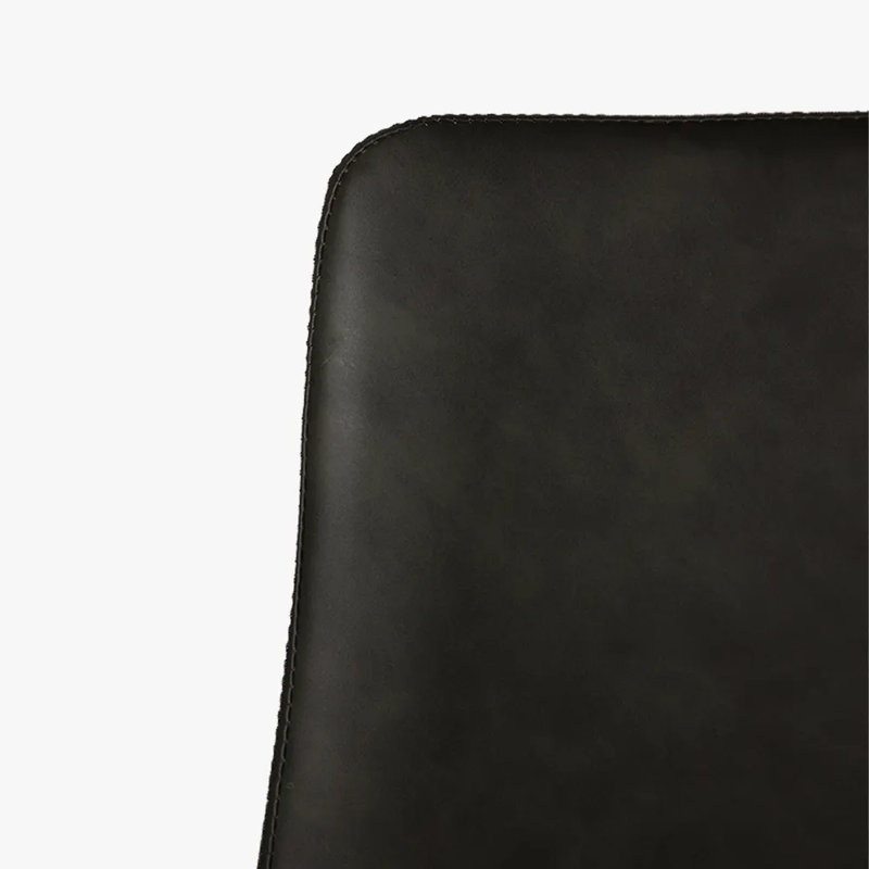 Maxwell Modern Dining Chairs Set, Upholstered PU Leather Kitchen Side Chairs with Metal Legs, Black