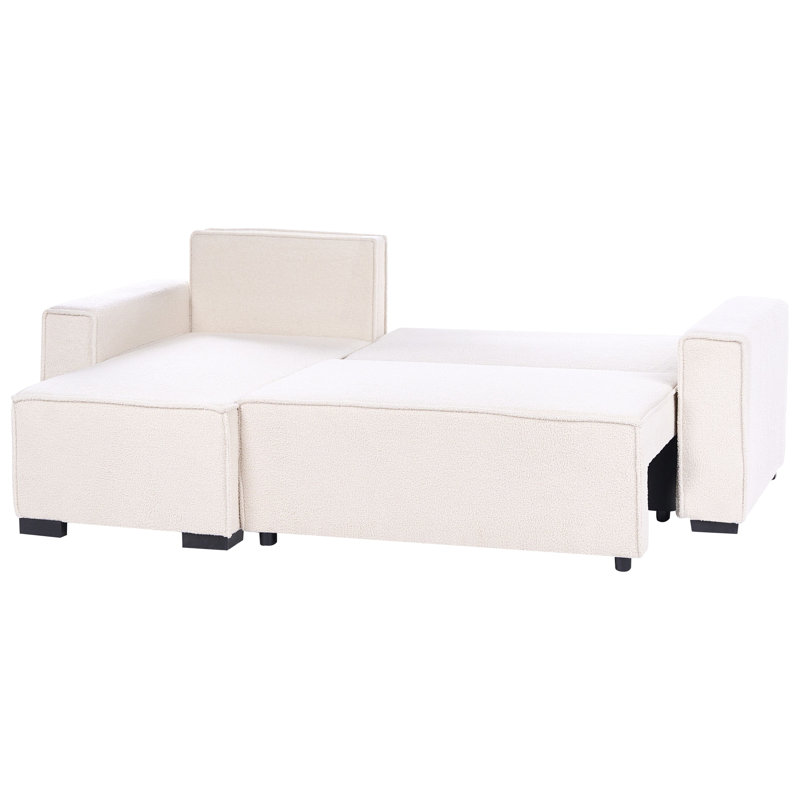 3 Seater Boucle Sofa Bed, Left Hand Facing