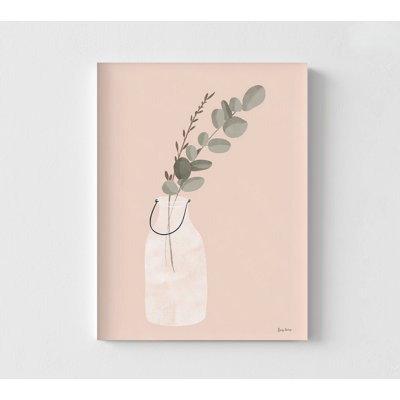 Leaves In Jar Wall Decor, Framed Botanical Decor, Nature Wall Art, Leaf Art Print, Pink Wall Decor, Florist Gift Print, Framed Wall Art