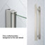 Ensemble de porte de douche pivotante sans cadre en nickel satiné OVE Breeze P 36 po x P 36 po x H 74 3/4 po OVE-122660281-122660282