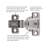 Concealed Soft Close Hinges 1-3/8" overlay Face Frame Soft Close - Polished Nickel - Cabinet Door Hinges (Set of 2) -125061423