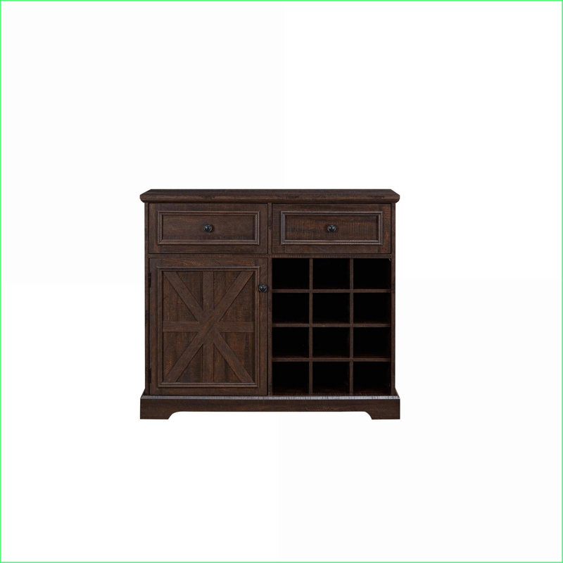 Armoire à vin 2 tiroirs avec tablettes amovibles L 39,4 po x l 15,7 po x H 34,7 po Farmhouse