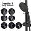 Wall-Mounted Dual Shower System with Adjustable Handheld and Overhead Showerheads