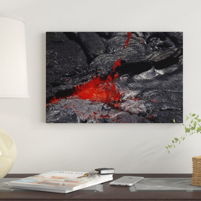" Erta Ale Fountaining Lava Lake, Danakil Depression, Ethiopia III " by Martin Rietze, 18" H x 26" W x 1.5" D, No Mat