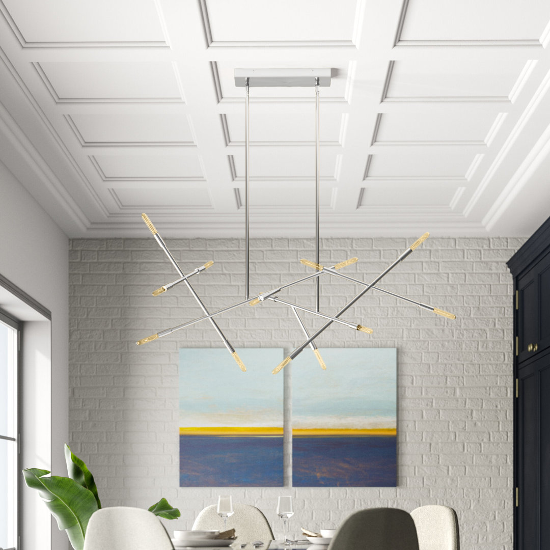 Karl 14 - Light Dimmable Sputnik Modern Linear Chandelier Langley Street® 