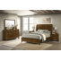 Ensemble de chambre avec grand lit en bois 5 pièces Ballard, brun