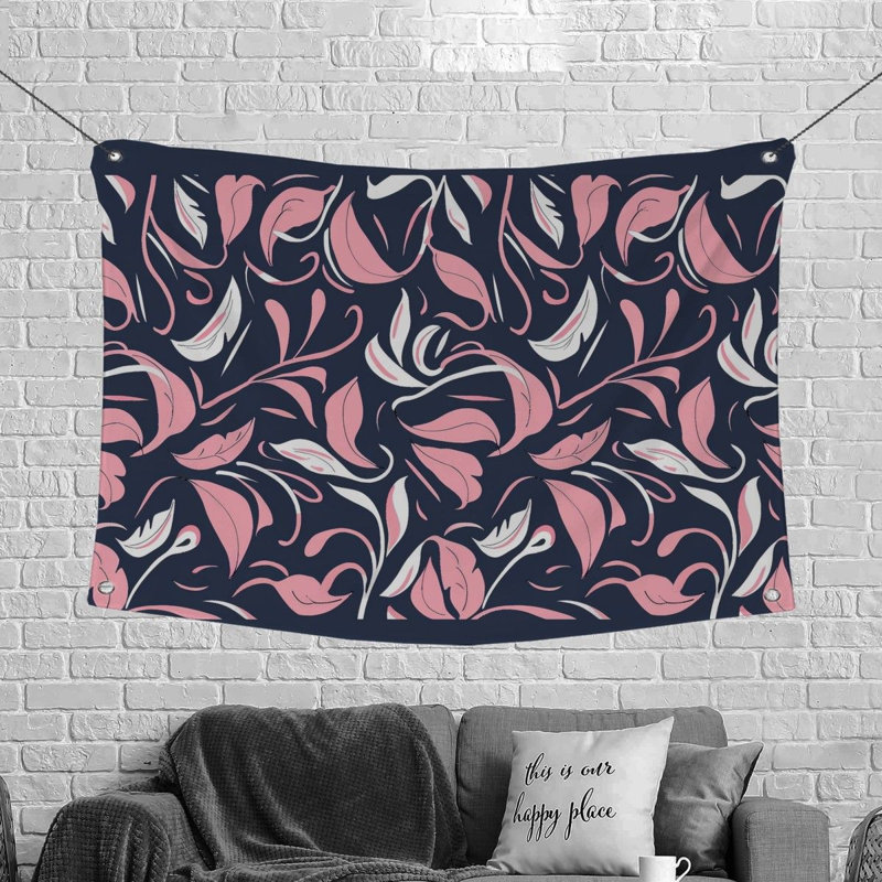 Tapisserie florale - Art mural_12394, H 68 po x l 80 po