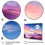 Dunes célestes roses et bleues «Desert Expedition I» - art mural désert-796899762-796899765