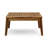 5 Seater Acacia Wood Sectional Armless Sofa Set, Teak+Red