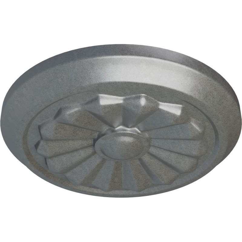 Médaillon de plafond Endurathane Olivia, 7 7/8 po x P 1 1/8 po (pour auvents jusqu'à 2 1/8 po), finition platine peinte à la main
