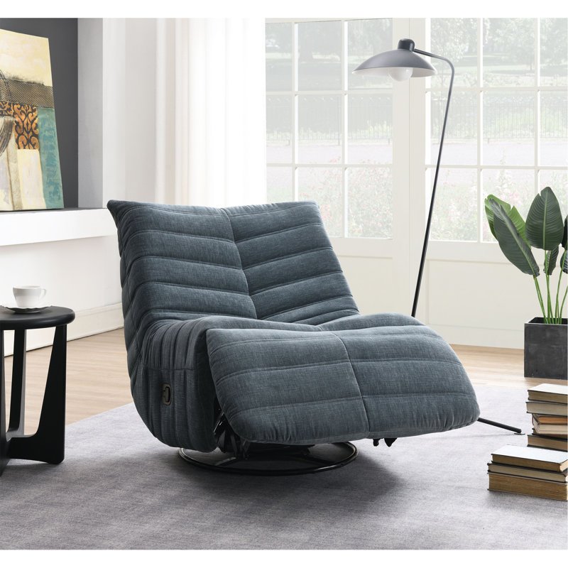 Fauteuil inclinable et oscillant Talmon Chenille, Gris foncé