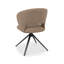 STELLA 360° RETURN SWIVEL CHAIR - BOUCLE FABRIC - BLACK SAND POWDER COATED LEGS (SINGLE)-667834419
