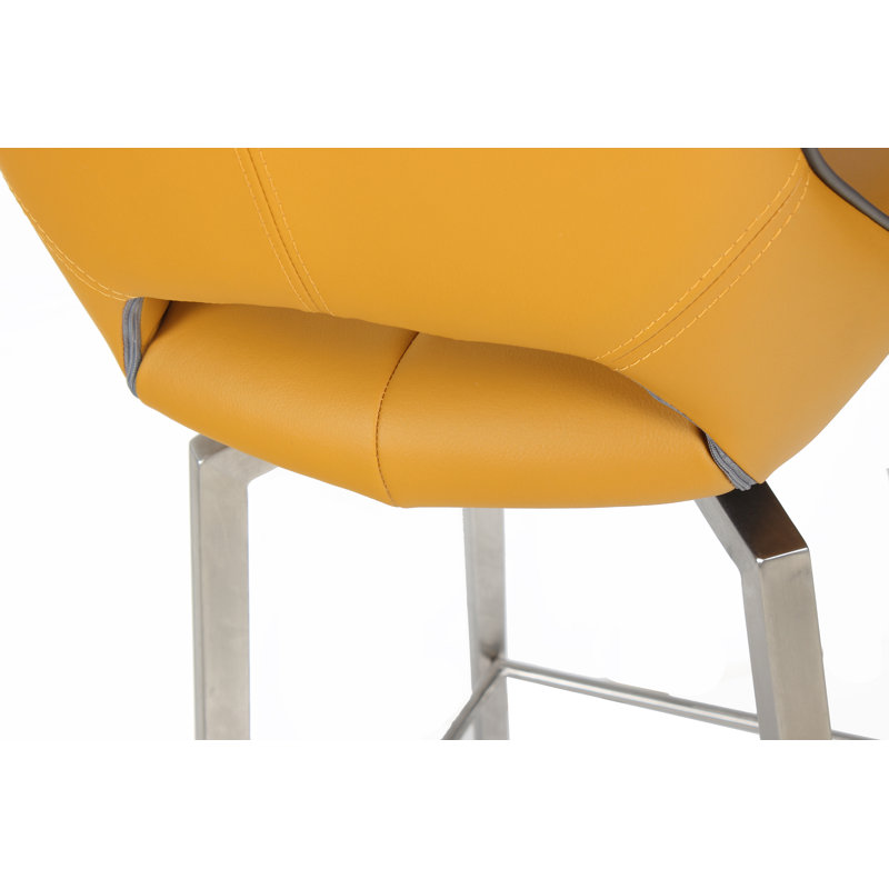 Virginia Swivel Upholstered Counter Stool, Medallion Yellow