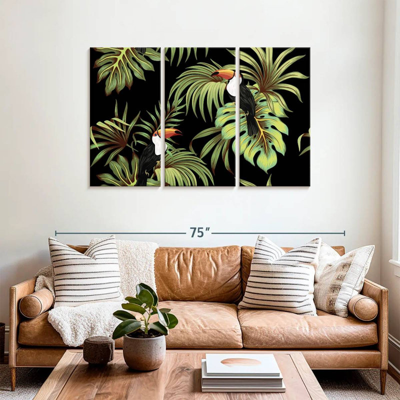 Vintage Toucan, 36" H x 57" W