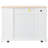 Spacious White Kitchen Island With Built-in Power And Mobile Storage
