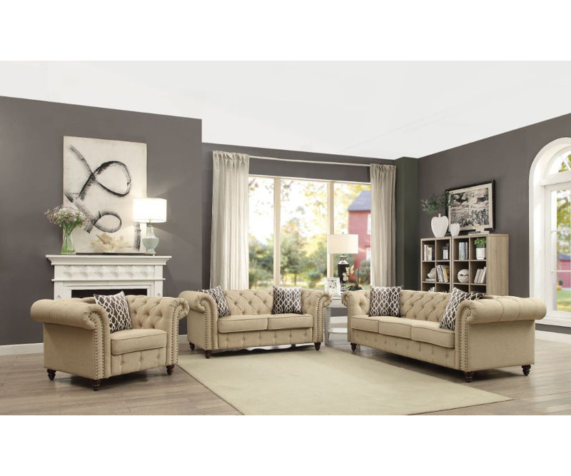 Pamila 3 - Piece Living Room Set