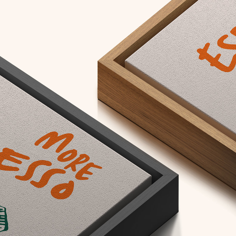 Plus de café espresso, moins de café espresso, Naturel, H 36 po x l 24 po