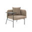 Chaise de loisir rembourrée avec tablette-1909364972