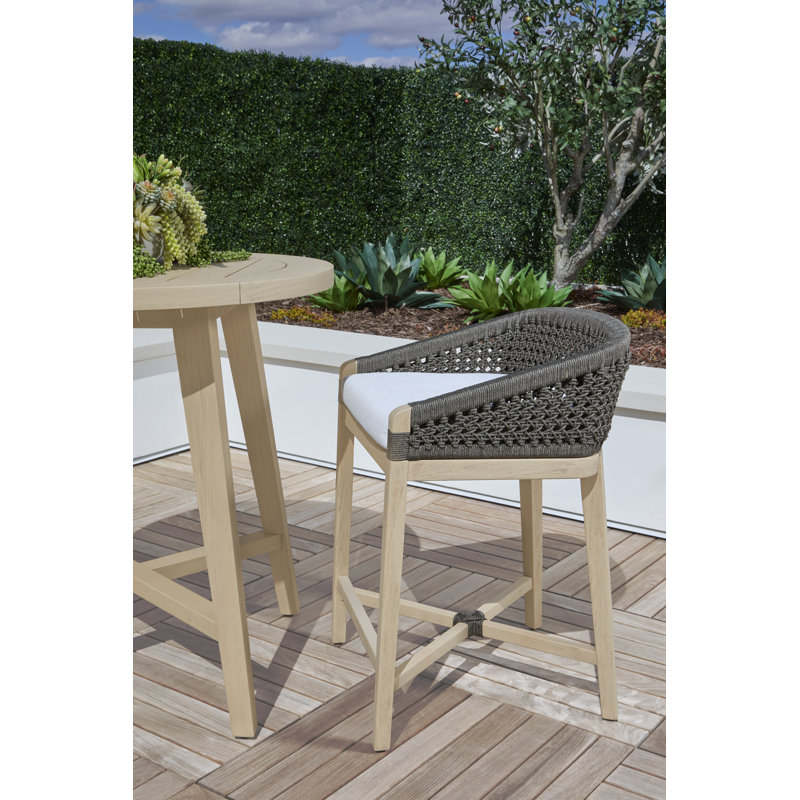 Tabouret de comptoir d'extérieur Montecito, Gris