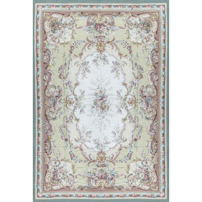 Renaissance Aubusson Flatweave Wool Oriental Area Rug