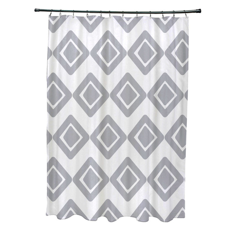 Rideau de douche simple hypoallergénique Ferrier Diamond, Gris