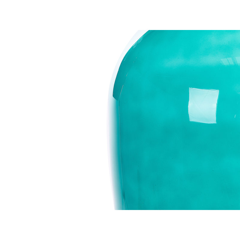 Billerica Handmade Glass Floor Vase, Turquoise, 48cm H x 27cm W x 27cm D