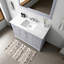 Meuble-lavabo simple avec comptoir en marbre de Carrare-129858381