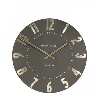 Numerical Circle Quartz Movement / Crystal Tabletop Clock Brown