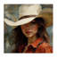 «Cowgirl Gaze Beneath Hat», conception de Kim Allen