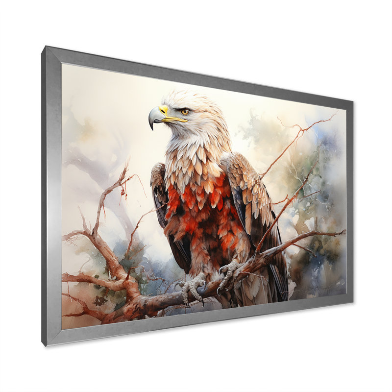 Prismatic Majestic Bold Eagle II sur impression sur toile, H 30 po x l 40 po, Cadre simple argenté