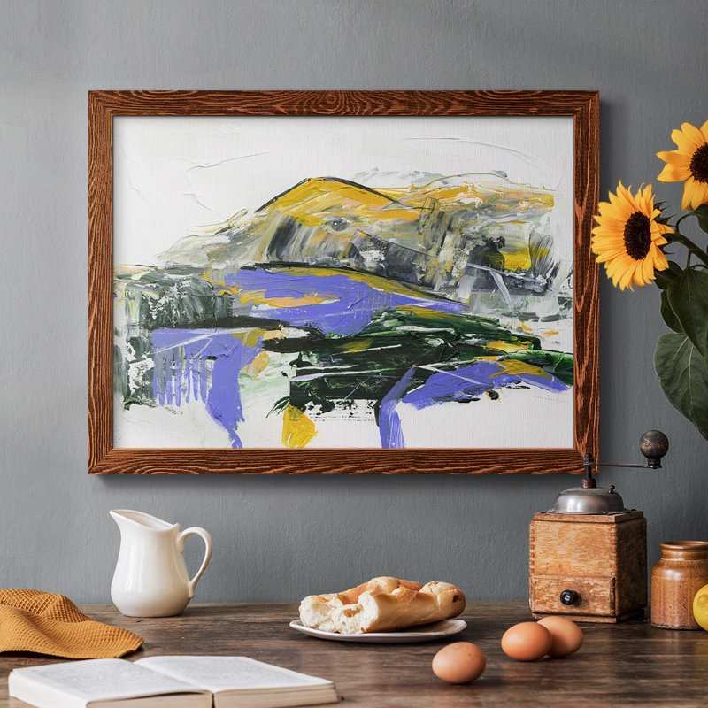 Silent Mountain V, reproduction d'art sur toile, Cadre érable, H 14 po x l 20 po x P 1,5 po