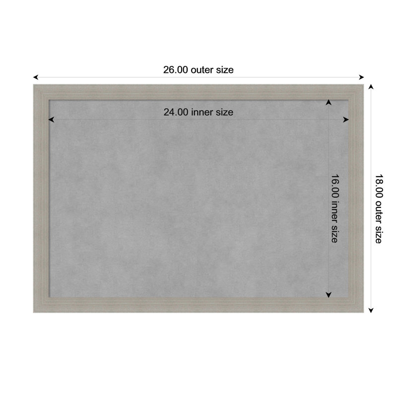 Tableau magnétique en métal Woodgrain, H 18 po x l 26 po