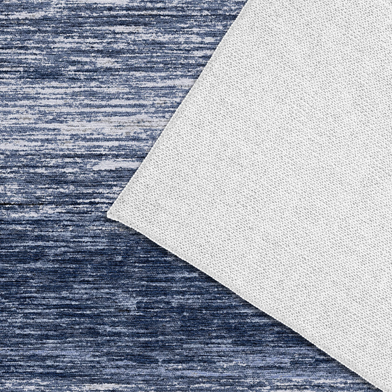 Bimlesh Modern Blue and Gray Gradient Indoor Area Rug for Living Room or Bedroom, Rectangle 6' x 9'