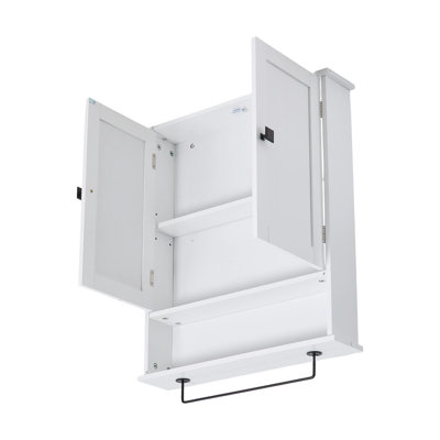 Melamine-Faced MDF + Metal Wall Mounted Required Bathroom Shelves