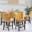 Ensemble de tabourets de bar rembourrés Modern Velvet-1100330267-1100330270