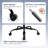 Izaiha Ergonomic Office Chair Upholstered Desk Chair Mesh Task Chair With Flip-up Armrest
