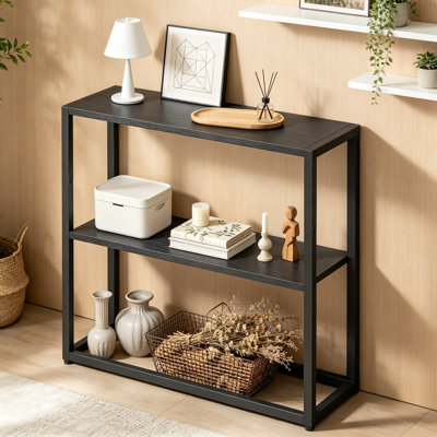 Console étroite 29,5 pouces avec tablettes de rangement et petite table d'entrée pour canapé