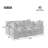 85'' W Chenille Modular Couch Sleeper Sofa-1616643306