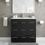 Meuble-lavabo simple de 30 pouces avec lavabo en céramique, armoire de rangement avec 1 tiroir basculant, 2 tiroirs et 3 tiroirs à fermeture en douceur-1530154929-1530154931