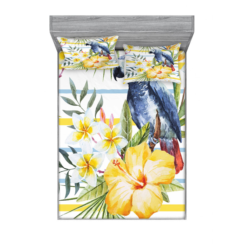 Microfiber Sheet Set, Queen Sheet Set with Fitted Sheet
