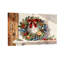 Couronne de Noël de Noël avec un arc rouge et des baies, ensemble de 3 impressions d'art sur toile-2003593803