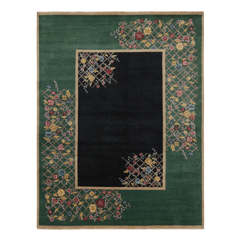 One-of-a-Kind Hand Knotted Area Rug, Rectangle 8'10" x 11'6"