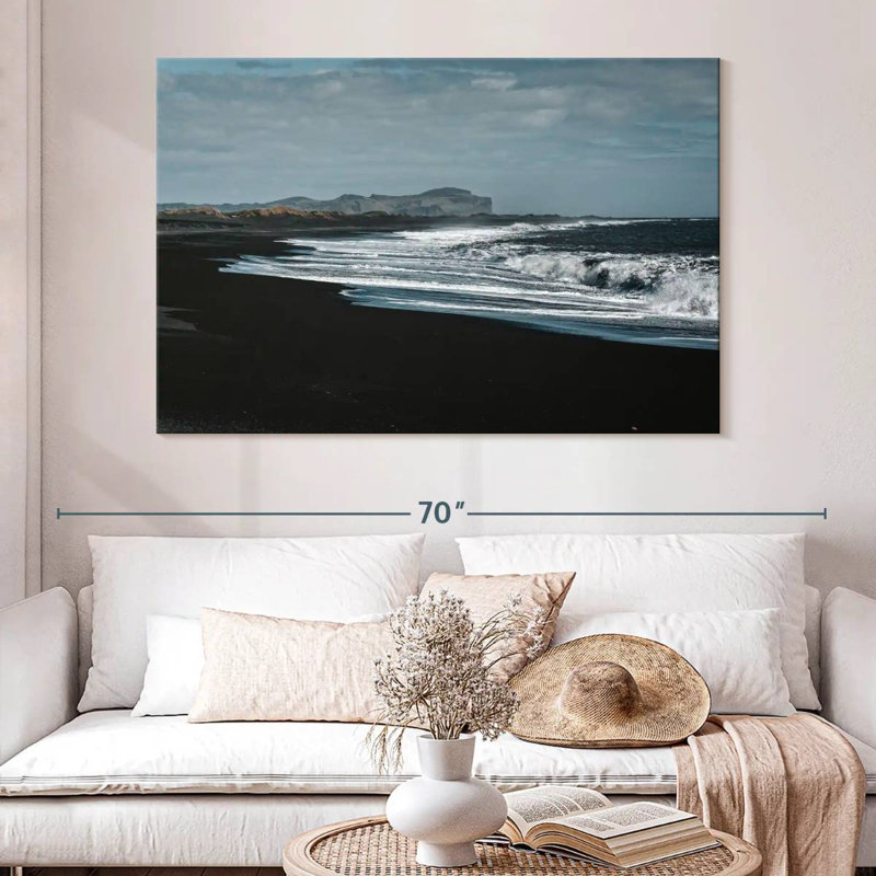 Plage de sable noir Gillard Vik, H 34 po x l 51 po
