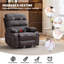 Fauteuil inclinable ergonomique en cuir PU avec massage et chaleur, dossier et repose-pieds réglables, pour adultes et chambre de bébé-1498059149