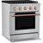 Hauslane 30" Dual Fuel Range In Stainless Steel | 4 Burners Up To 20,000 Btus | 4.2 Cu. Ft. Convection Oven With 5 Rack Positions | Convertible Ng/Lp | Cool-Touch Triple-Layer Door Rose Gold-120706422-120706423-120706429